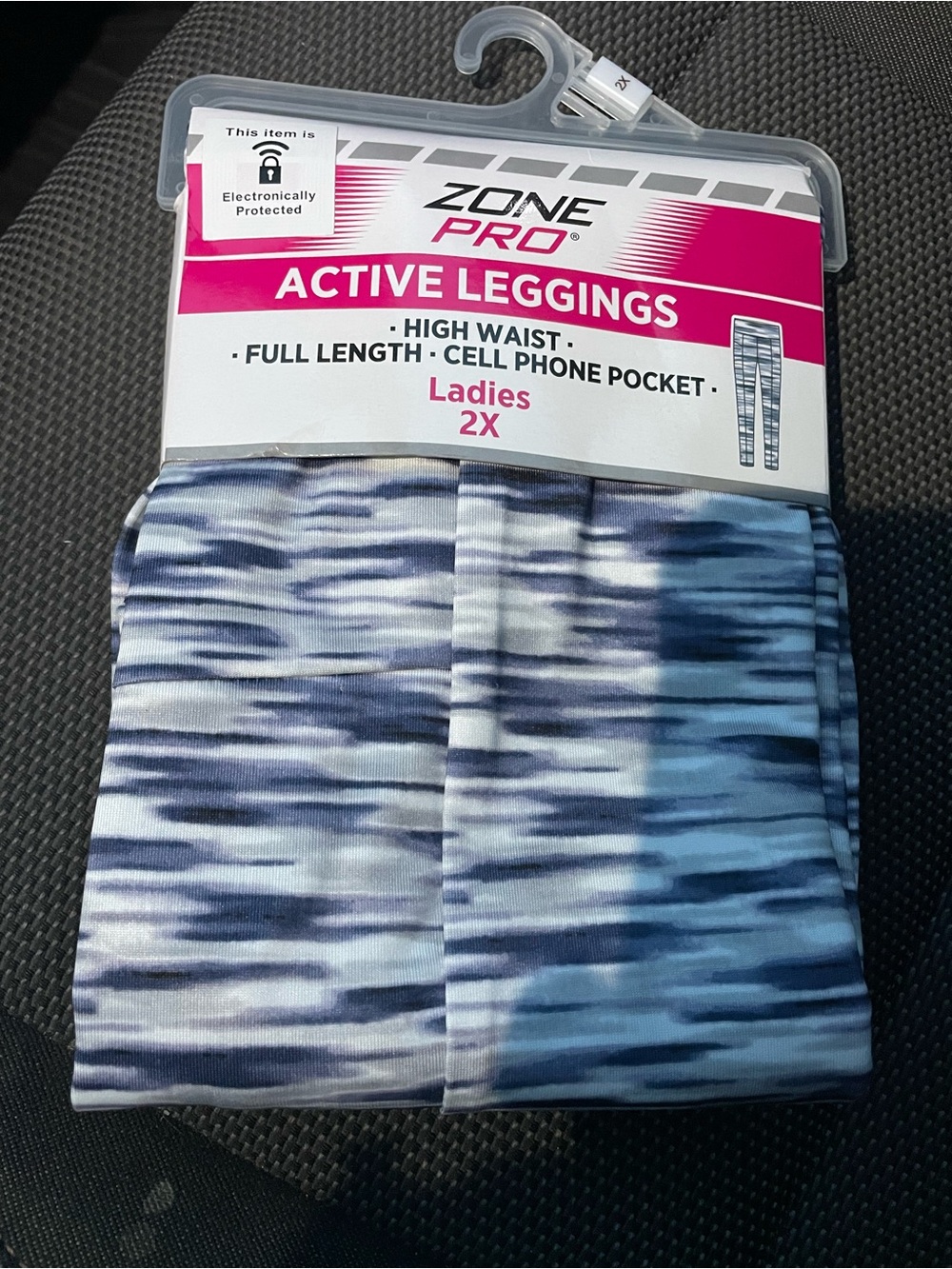 Zone Pro Ladies Blue & White Active Leggings - High Waist